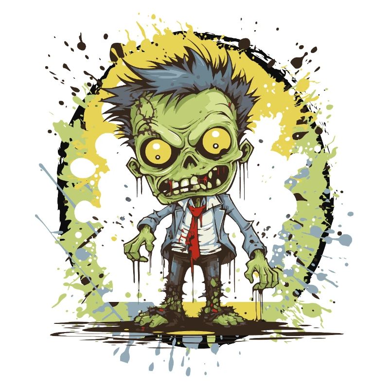 Éclaboussures de bande dessinée de zombie