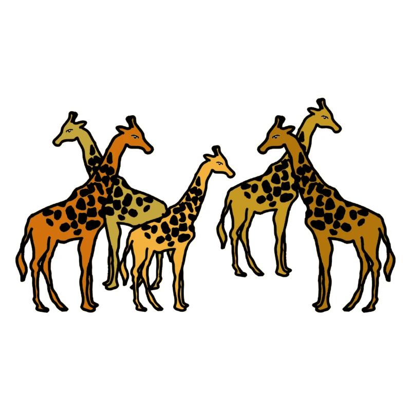 Five giraffes
