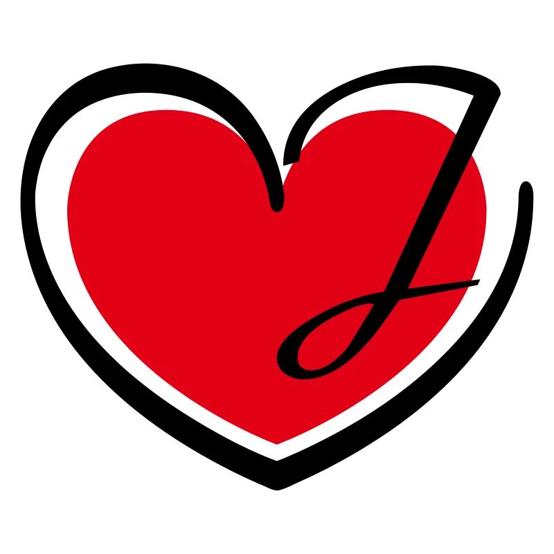 Liebe Herz Buchstabe J
