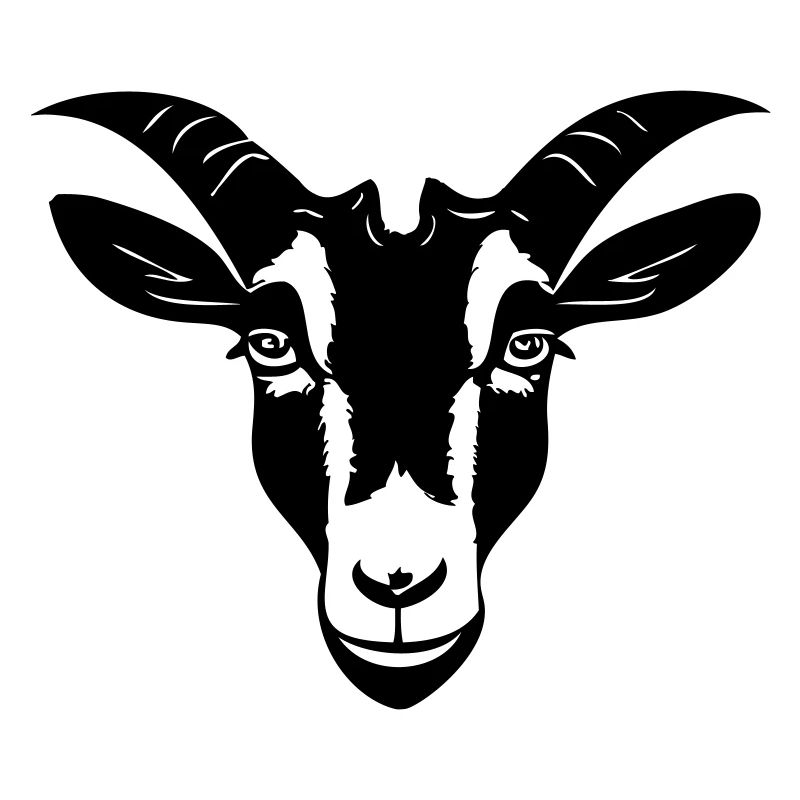 Chèvre dans le Style de dessin animé noir et blanc