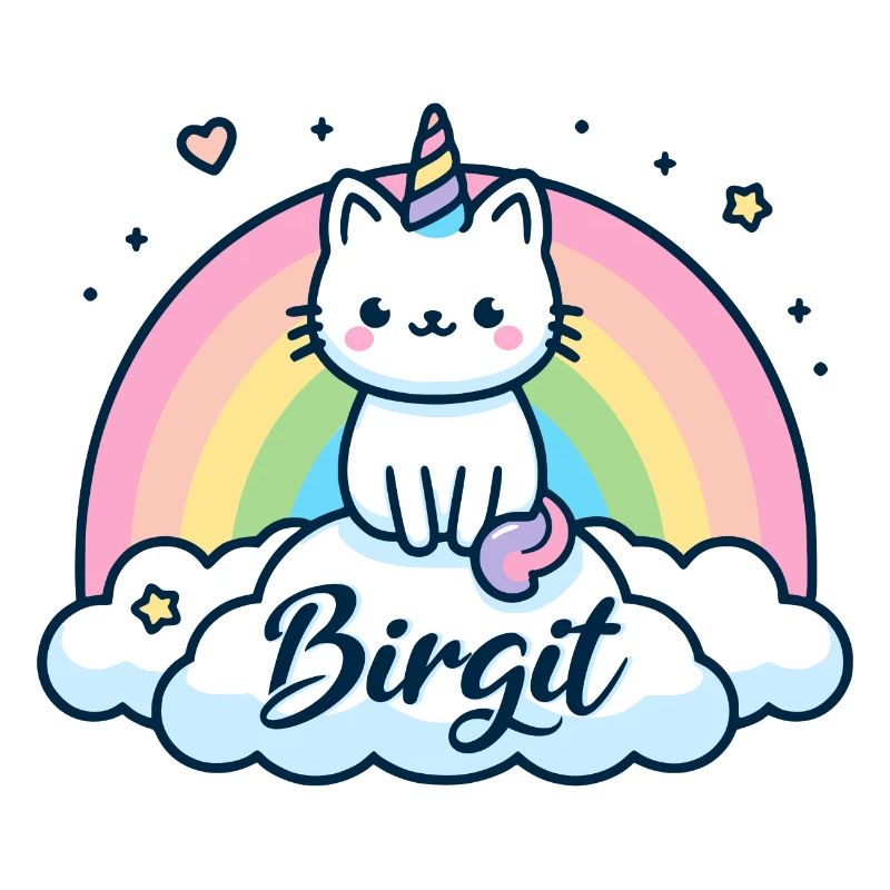 Birgit Nom Prénom Licorne Chat