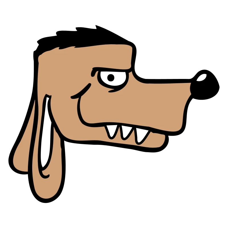 Dog Face Bad Guy Teeth Monster