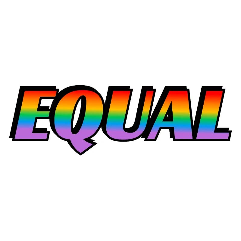 Regenbogen-Text EQUAL LGBT Pride Month