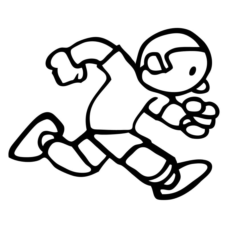 dessin course à pied jogging run rigolo vintage