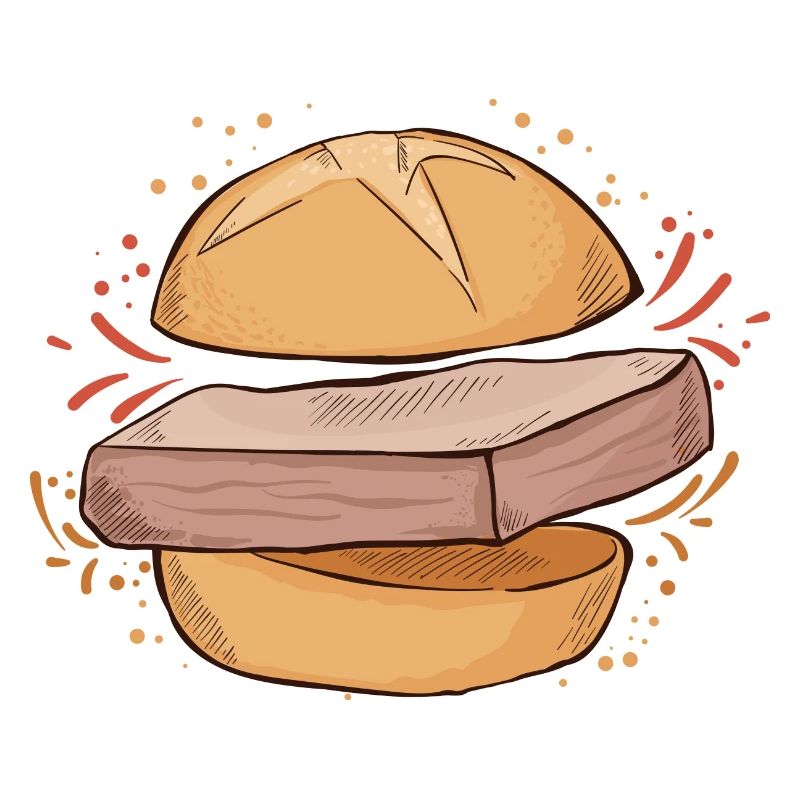 Leberkäse Fleischkäse Brötchen Fan