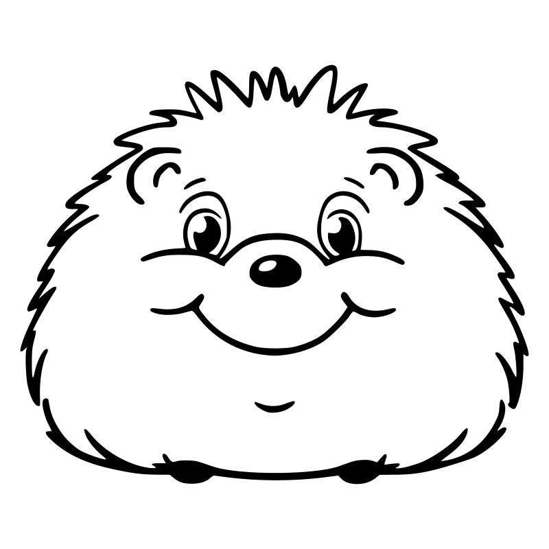 Chubby hedgehog as vector illustration