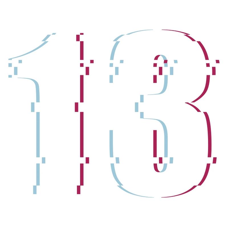 13 Thirteen Thirteen Number Effect Distorted Number