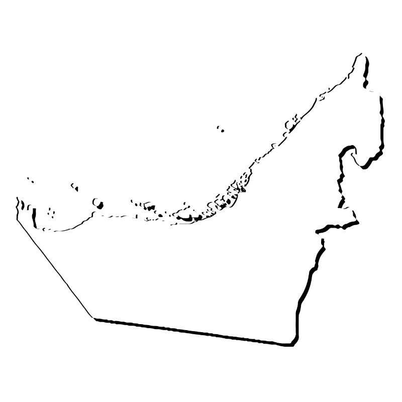 (UAE) Emirates map as outline