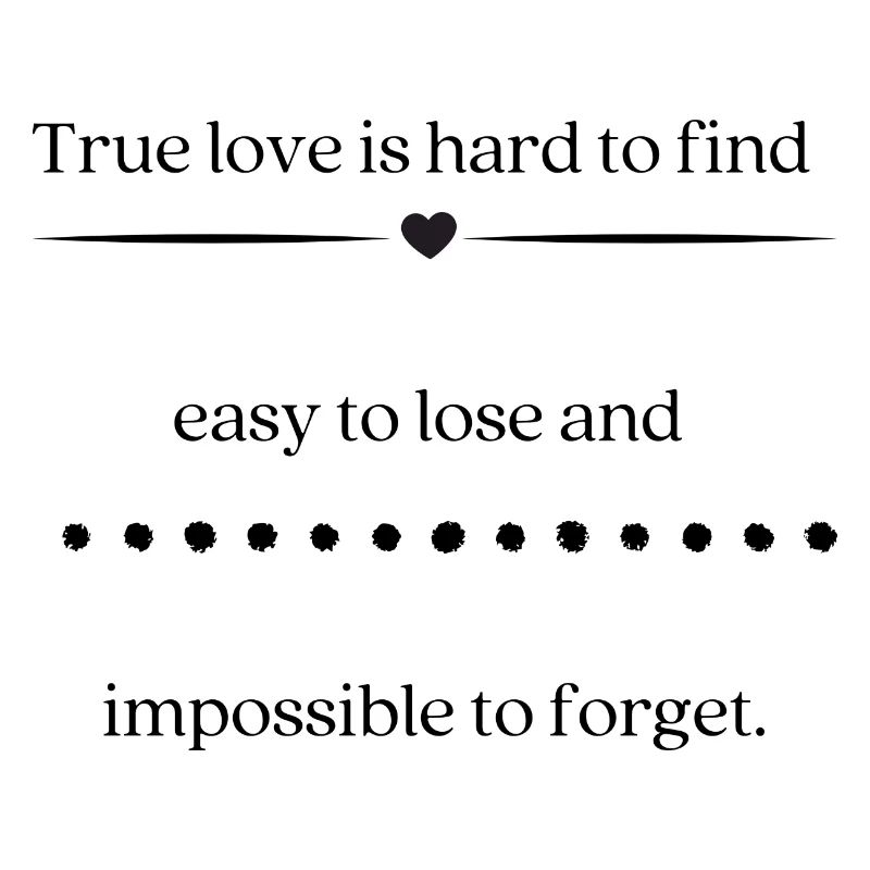 Le véritable amour est difficile à trouver