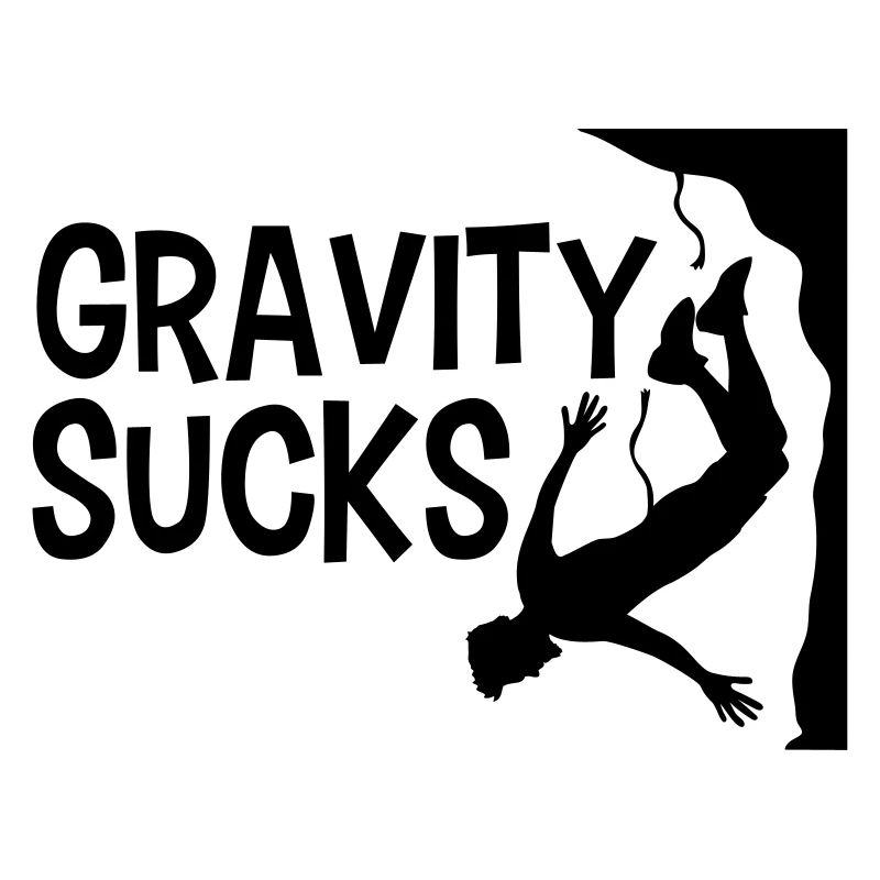 klettern gefaehrlich gravity sucks logo design lus