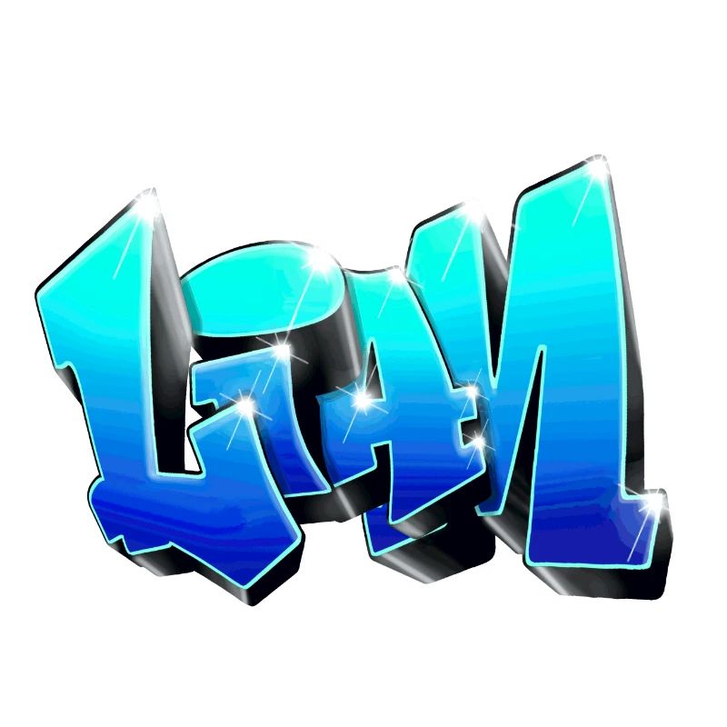 LIAM graffiti Bleu