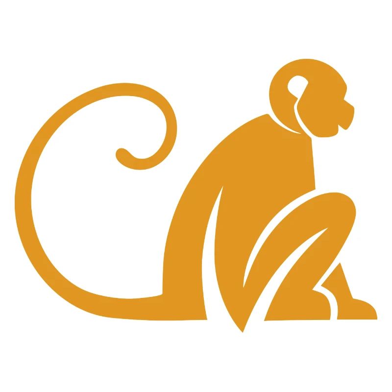 Dessin Singe Universel (doré)