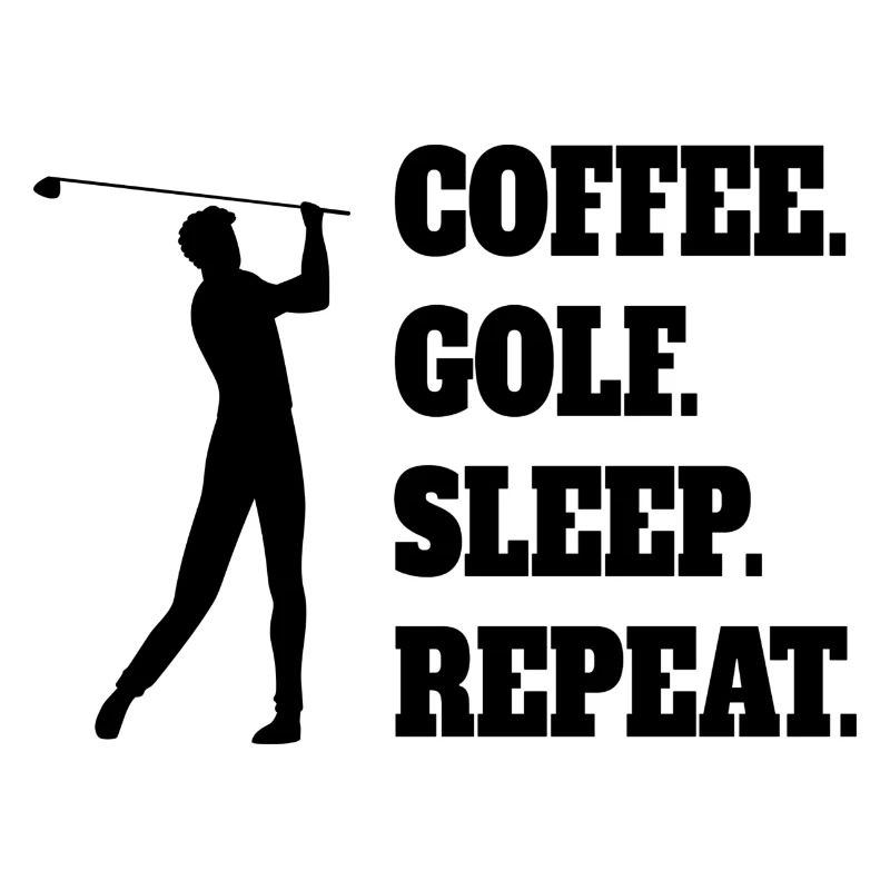 Golf Golfspielerin Golfschläger Kaffee Golfball