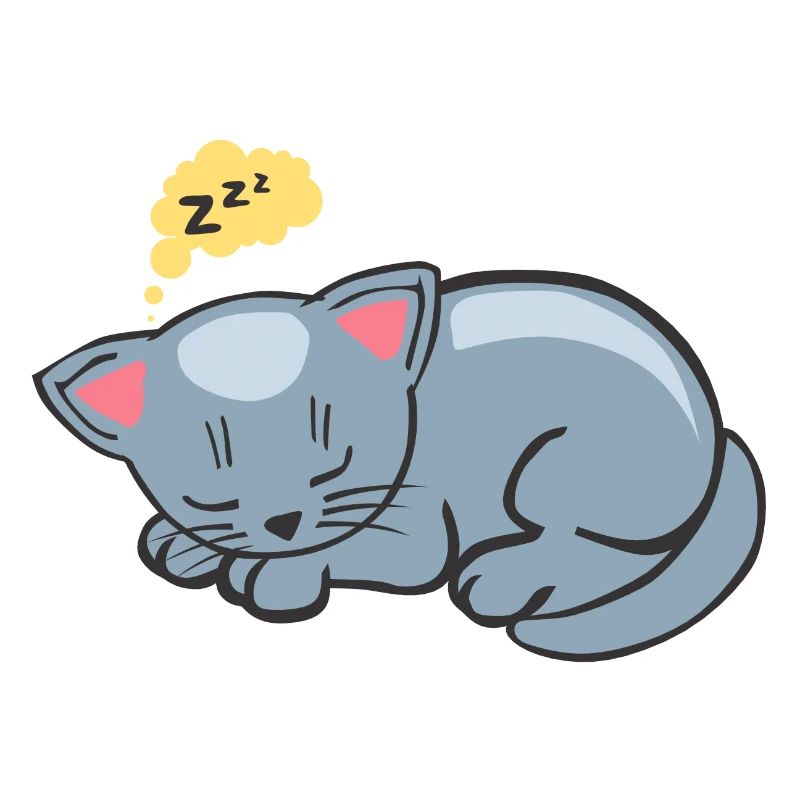chat dort dormir ronron zzz dessin 2702