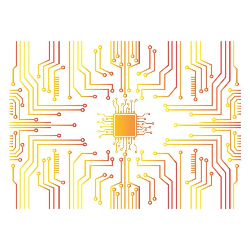 Circuit board core CPU heart pc coder geek