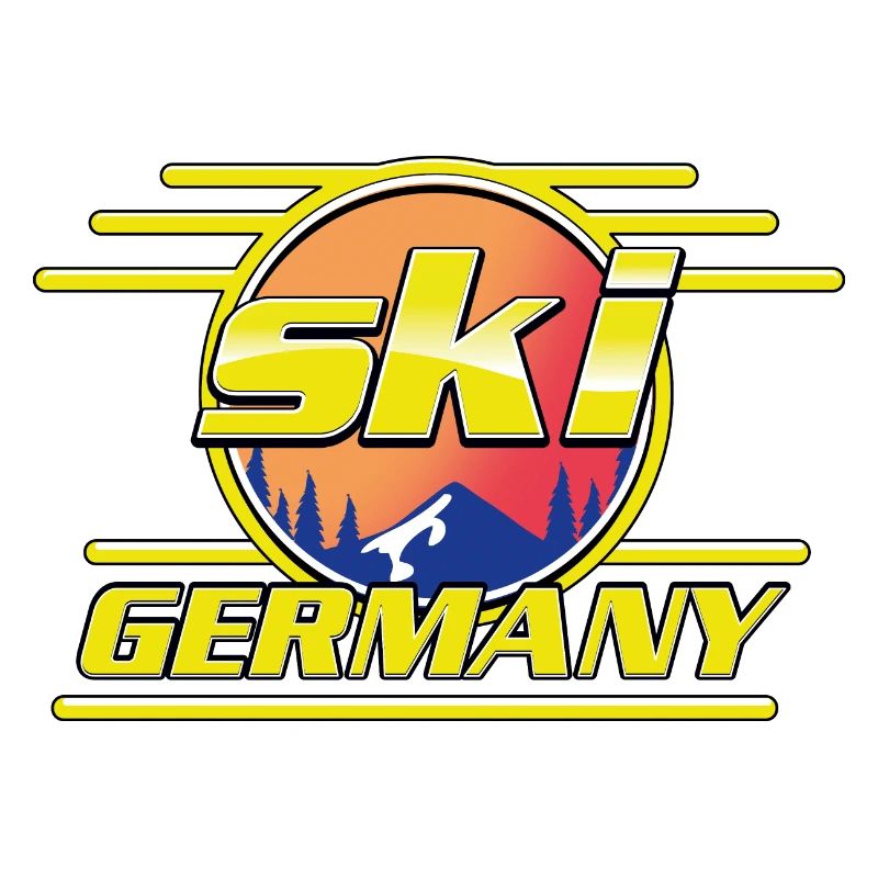 Logo de ski de style rétro Ski Germany