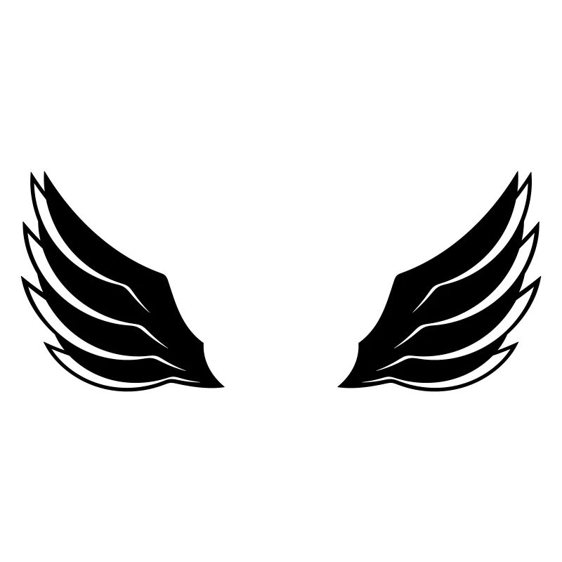 fly wing design logo feathers cool angel deco