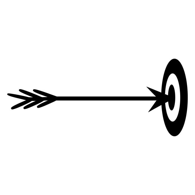 cible archer centre hit arrow bo