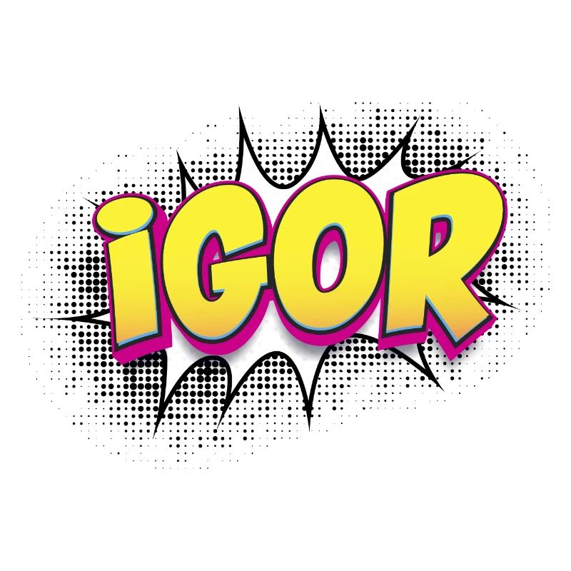 Igor Custom Name Comic Book Style Pop Art, Igor