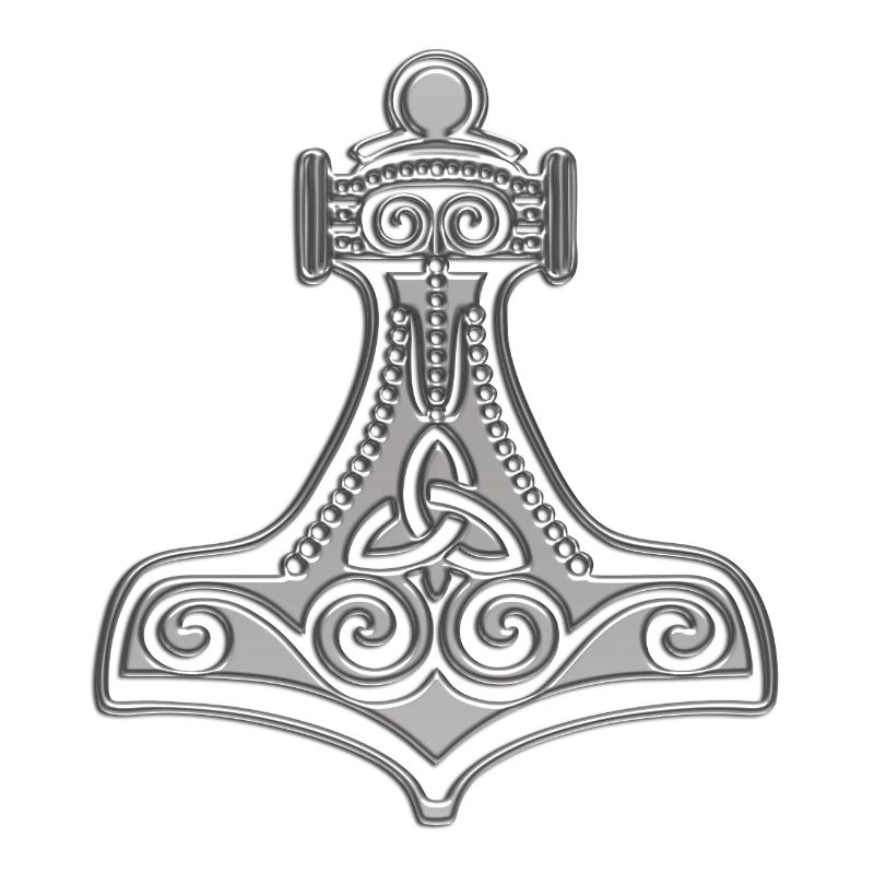 Mjollnir - Marteau de Thor avec double spirale et