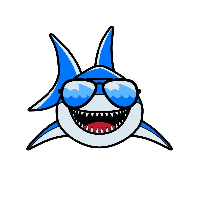 funny shark design