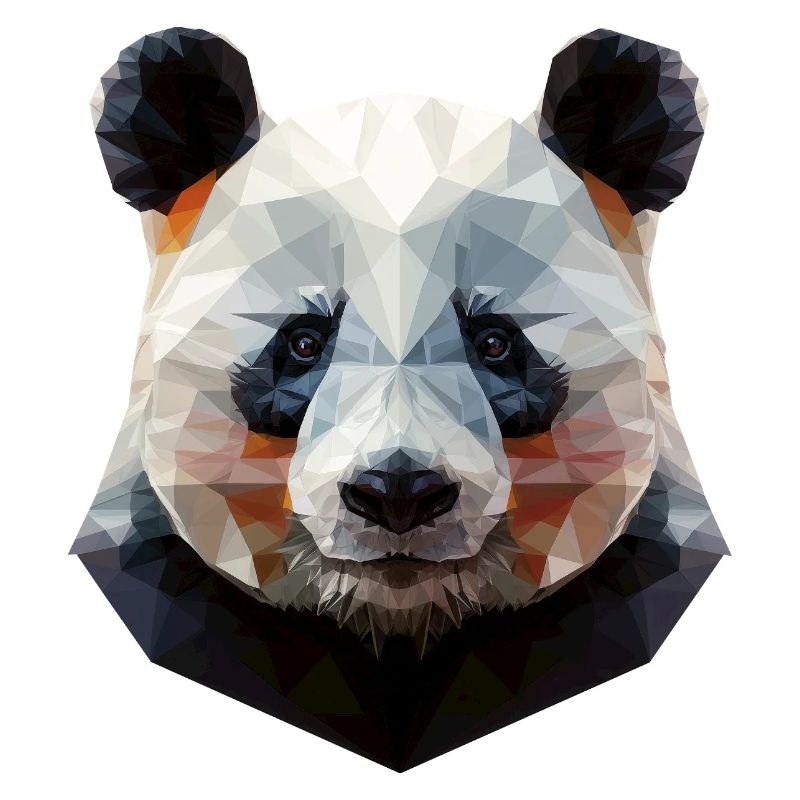Conception du logo Panda I Low Poly Art