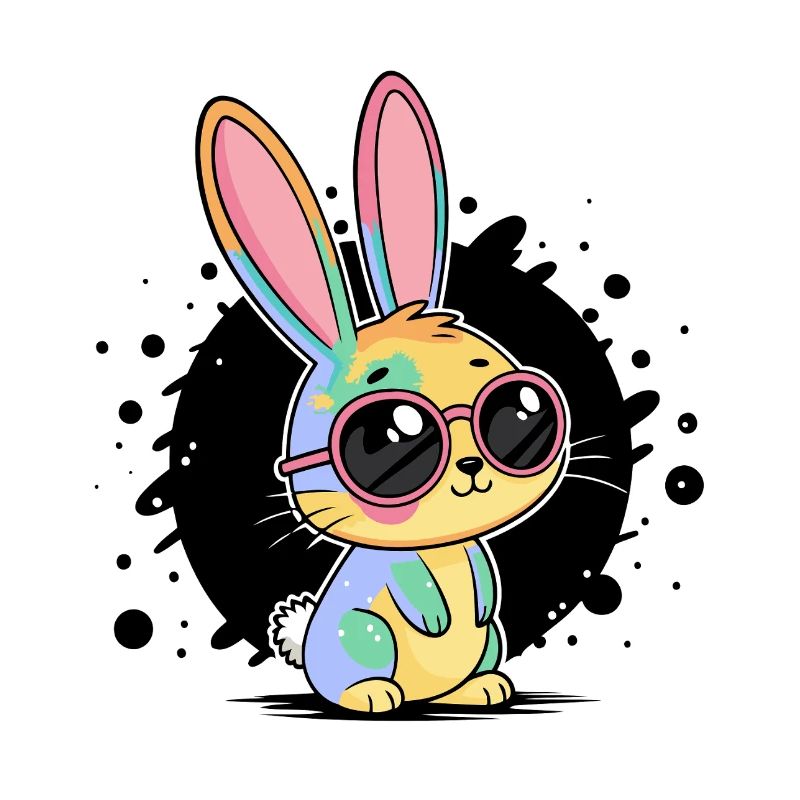Rainbow Bunny Pastel Glasses