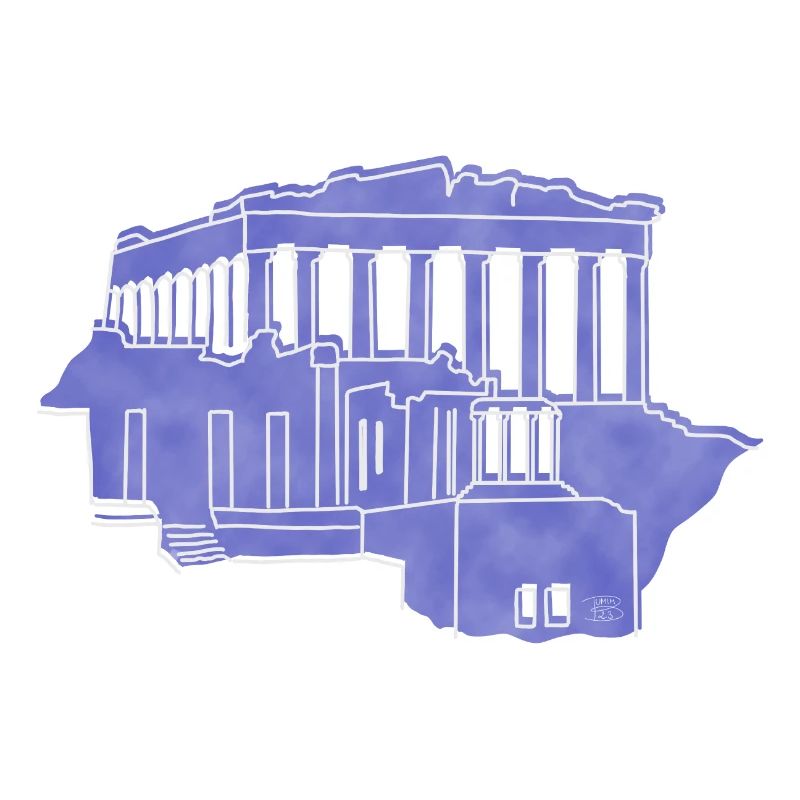 "Akropolis", Boho Line Art Design, Serie "Greece"