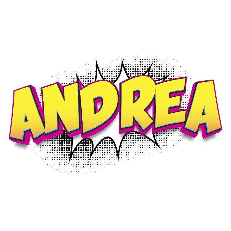 Andrea Custom Name Comic Book Style Pop Art,