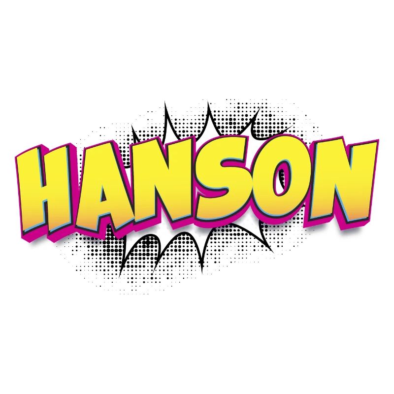 Hanson Custom Name Comic Book Style Pop Art,