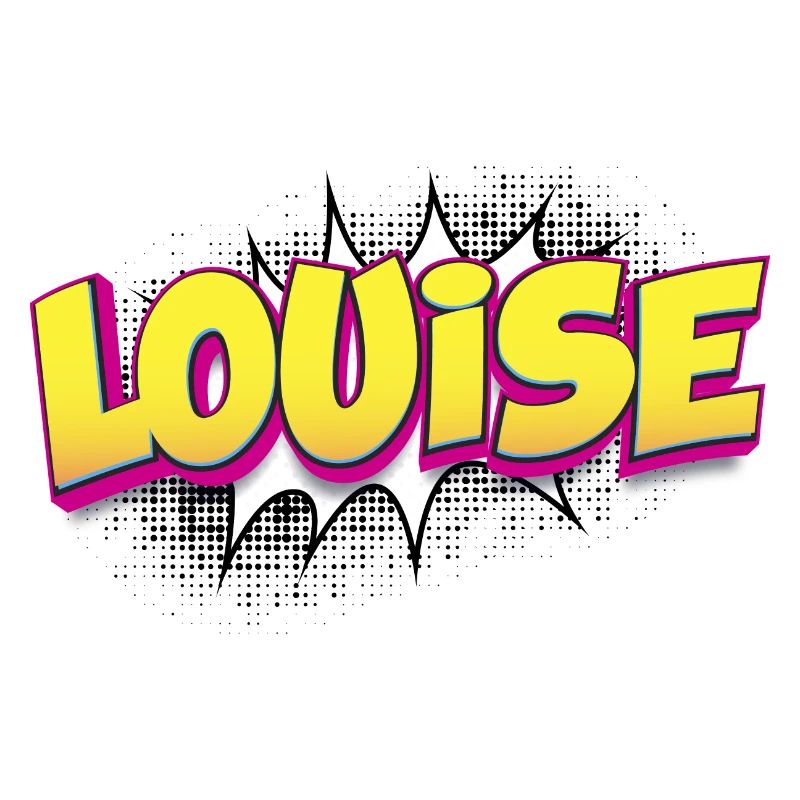 Louise Benutzerdefinierter Name Comic Book Stil Pop Art,