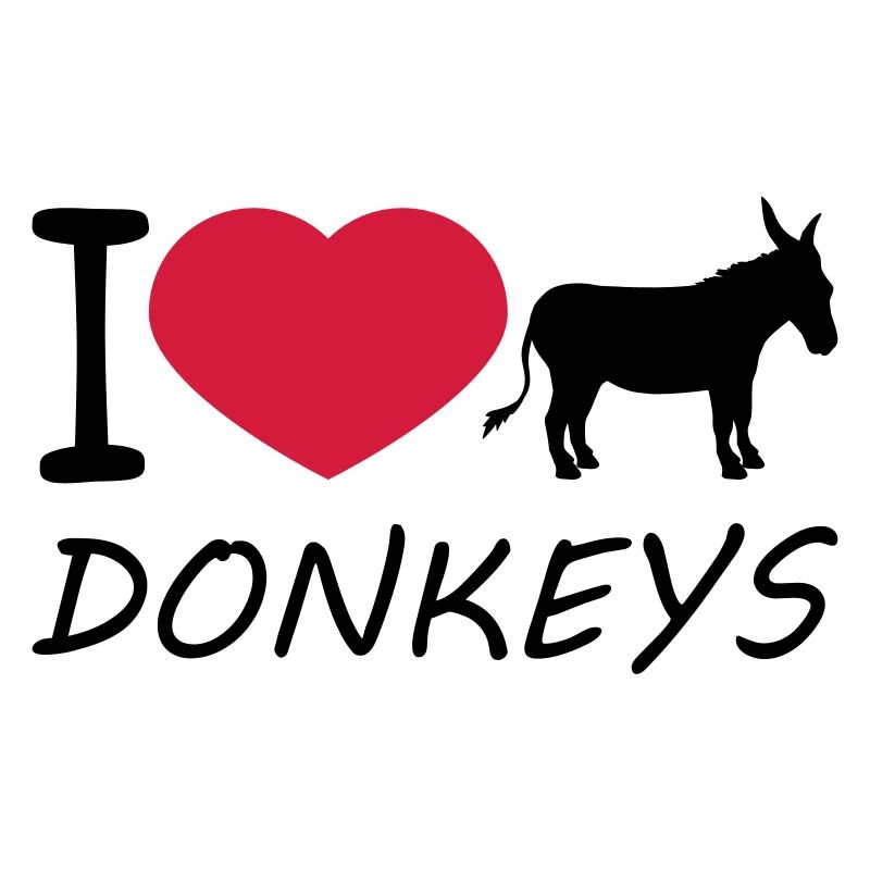 text i love liebe herz esel pferd pony klein packe