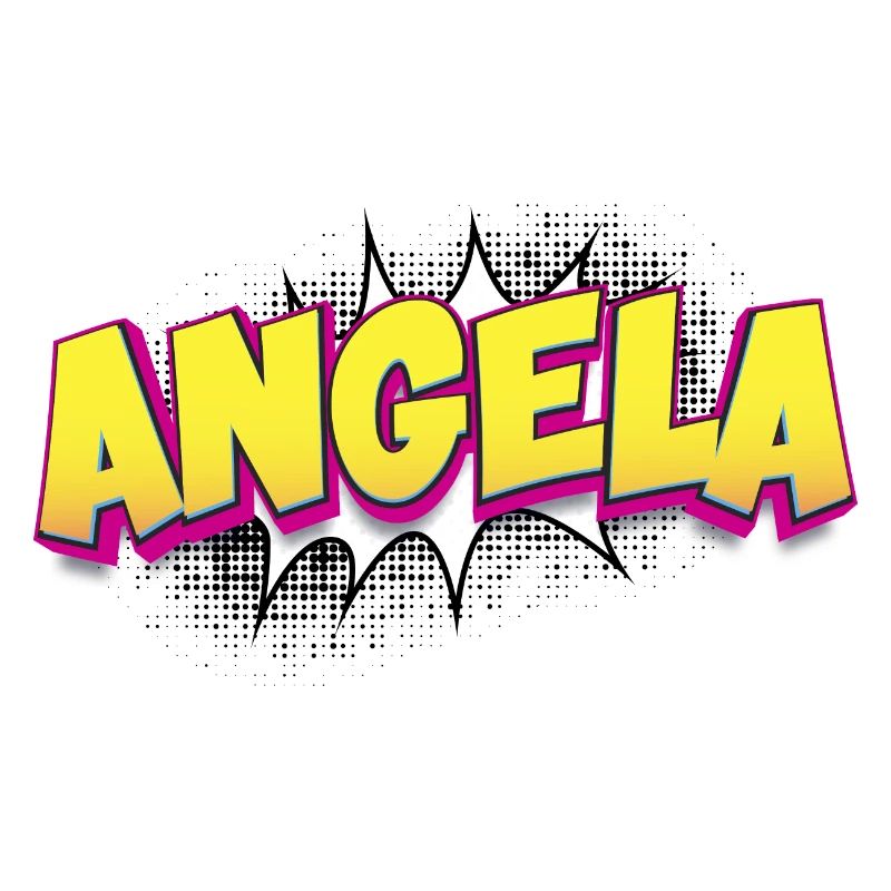 Angela Benutzerdefinierter Name Comic-Stil Pop-Art,
