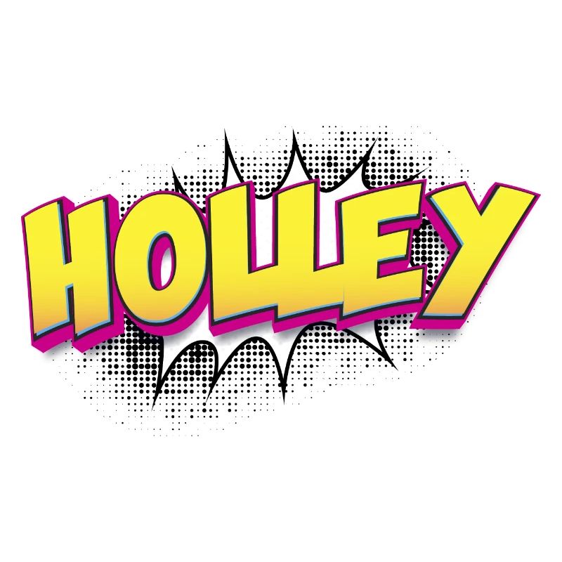 Holley benutzerdefinierter Name Comic-Stil Pop-Art,