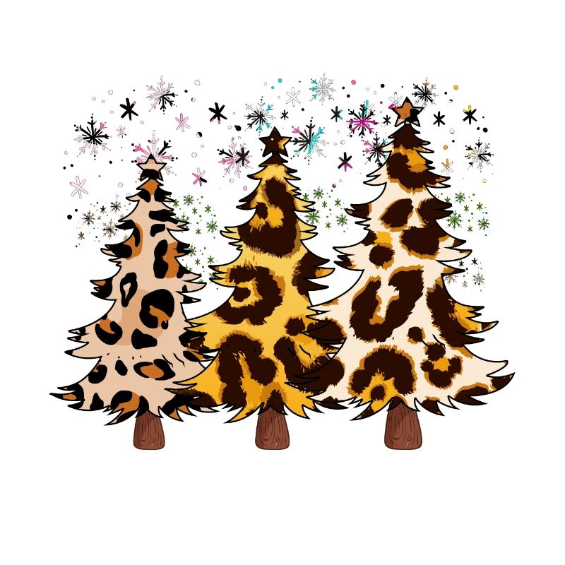 Christmas trees, Leopard Christmas Trees, Winter