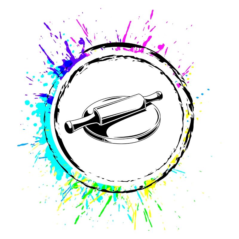 Kitchen Roll Baking Rolling Pin Colorful