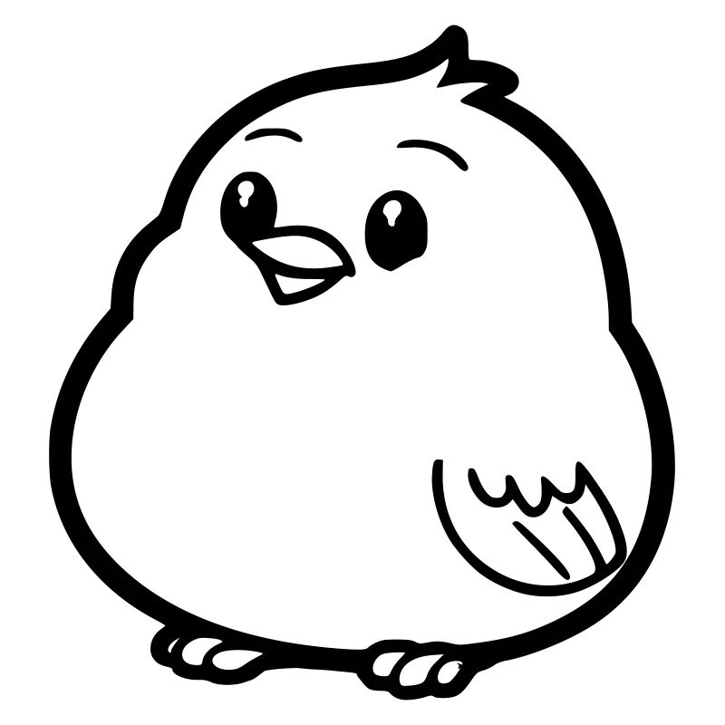 Oiseau potelé comme illustration vectorielle