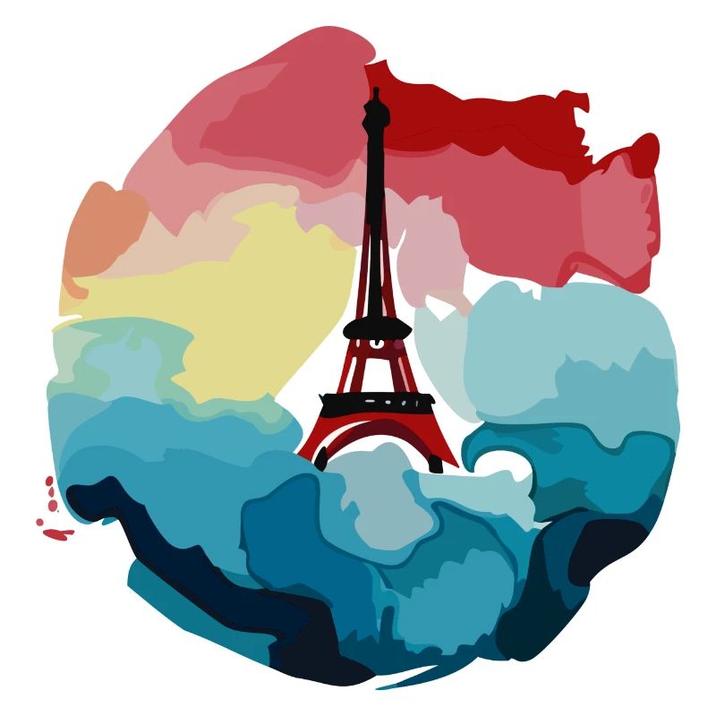 Tour Eiffel Aquarell