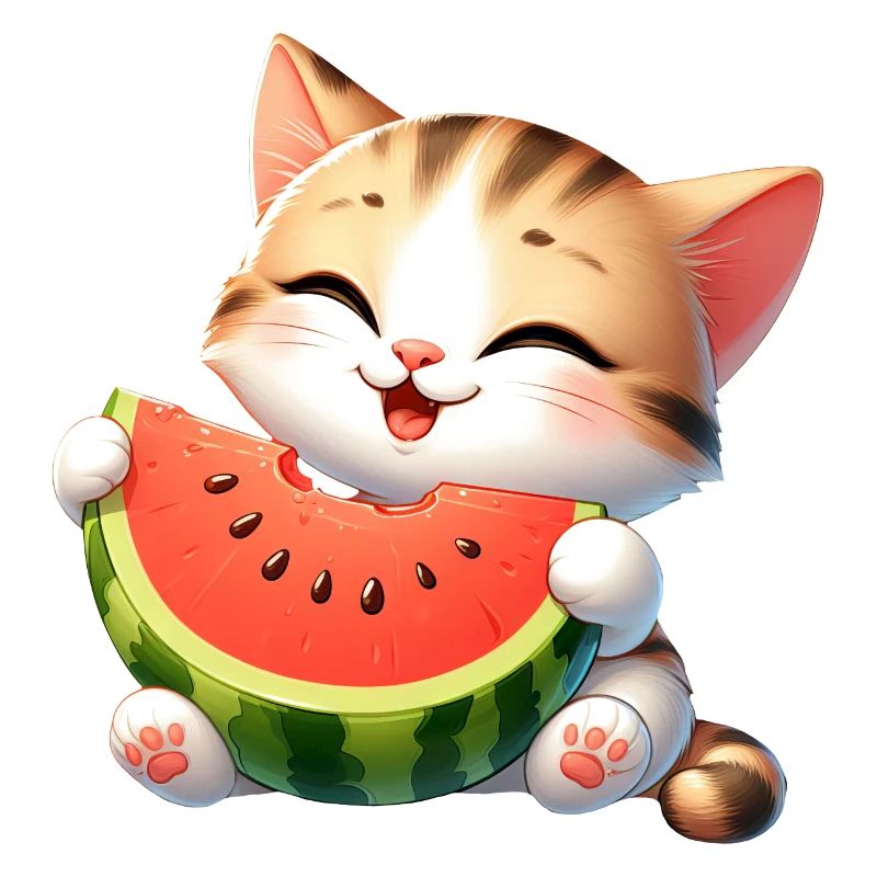 Melon Chat Pastèque Drôle Fruité