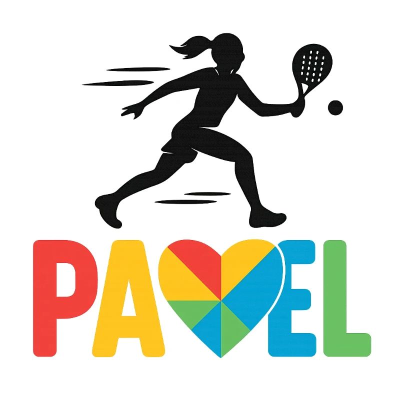 Padel Herzfarben Logo