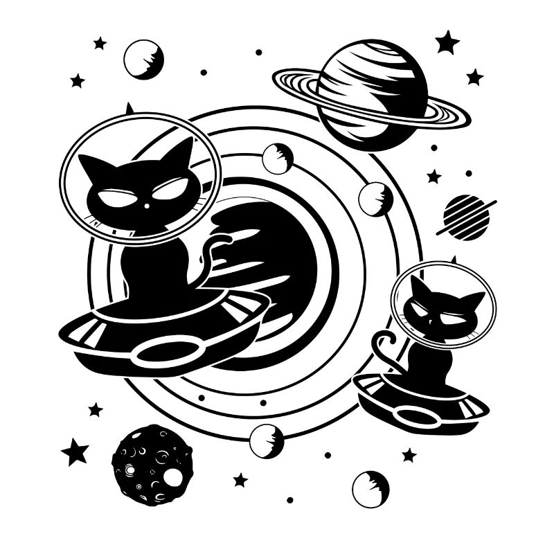 Alien Cat Cat Aliens Ufo Cool Gift Saying