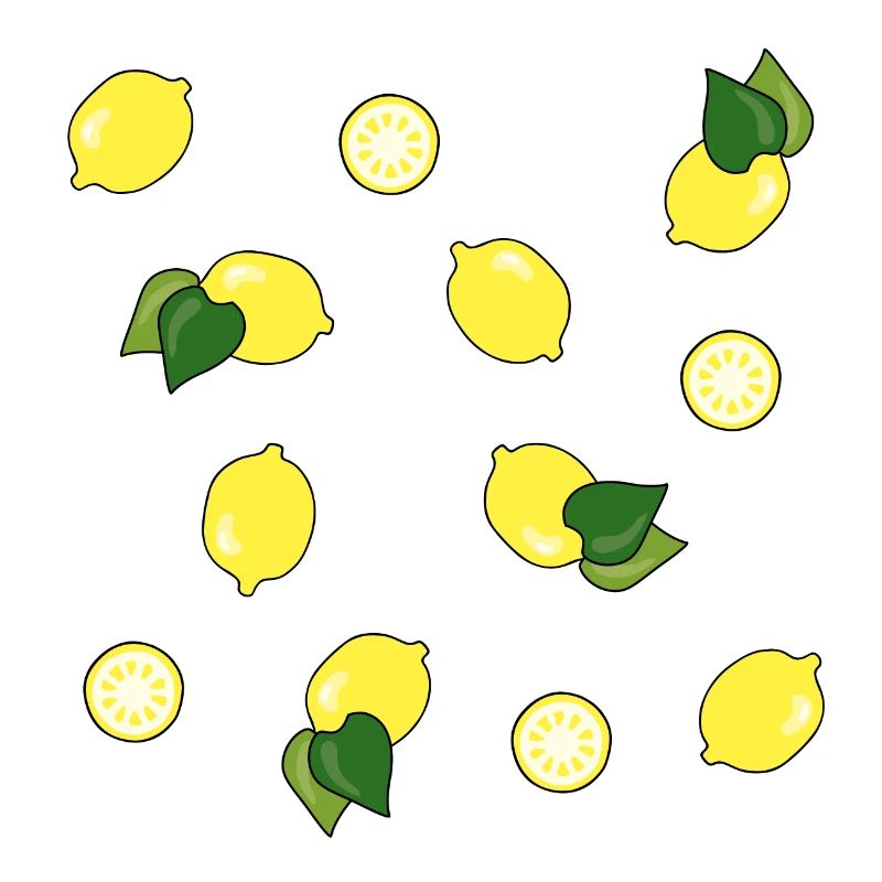 summery fresh lemon pattern