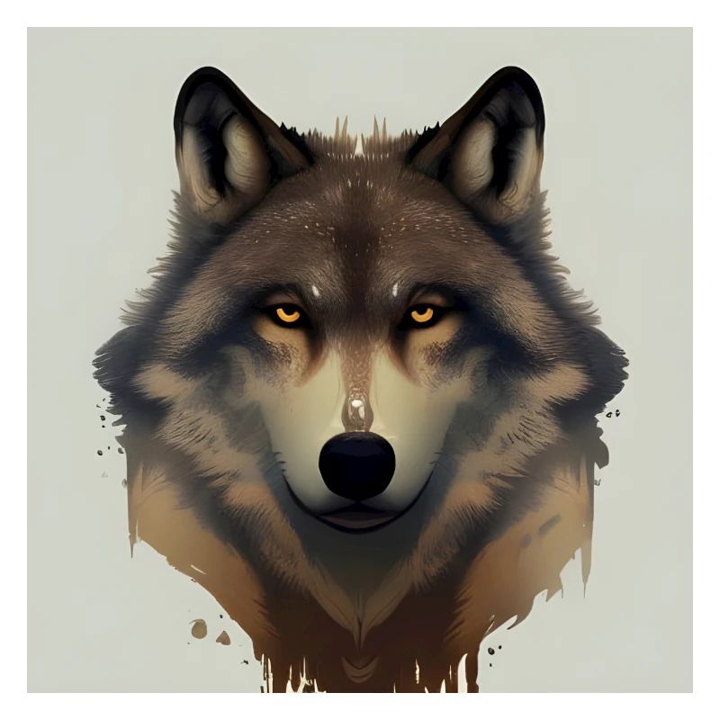 Wolf face portrait