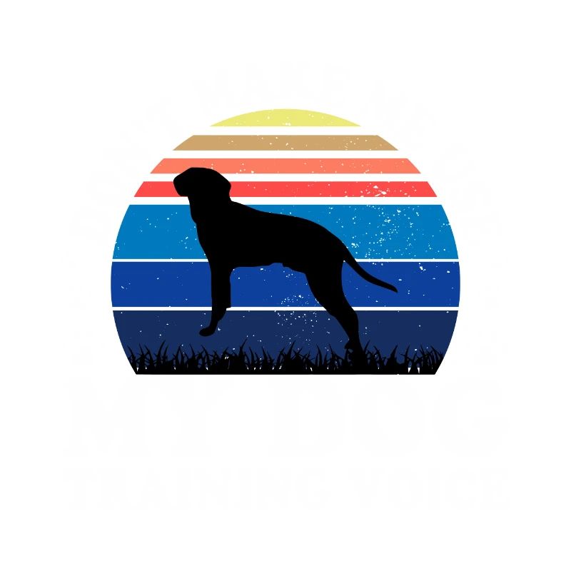 Braque Saint Germain Dog Silhouette Retro Sunset