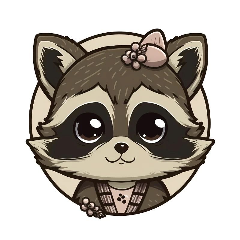 Süßes Waschbärmädchen