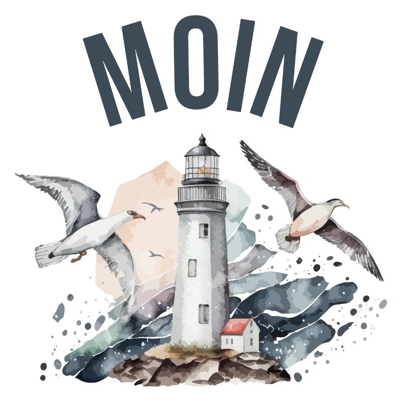 Moin (avec phare et mouettes)