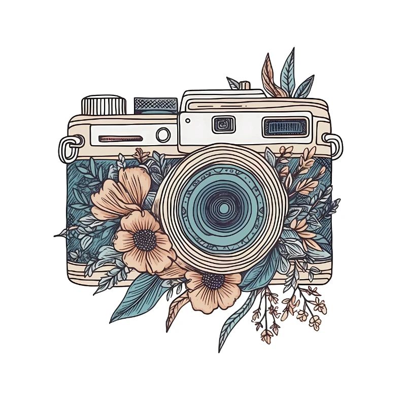 Coole Vintage Retro Kamera Boho Style