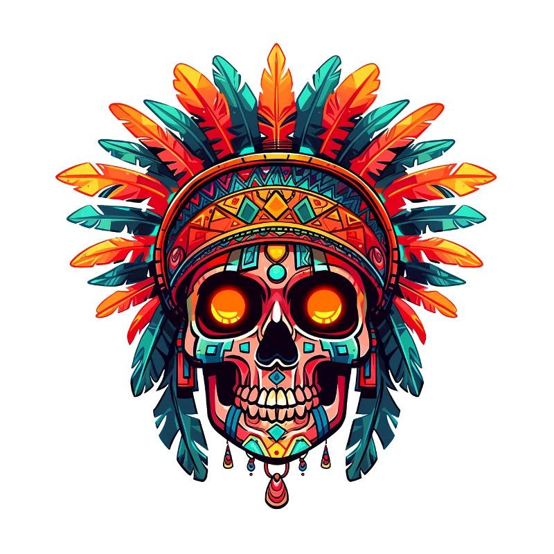 Aztec skull 002