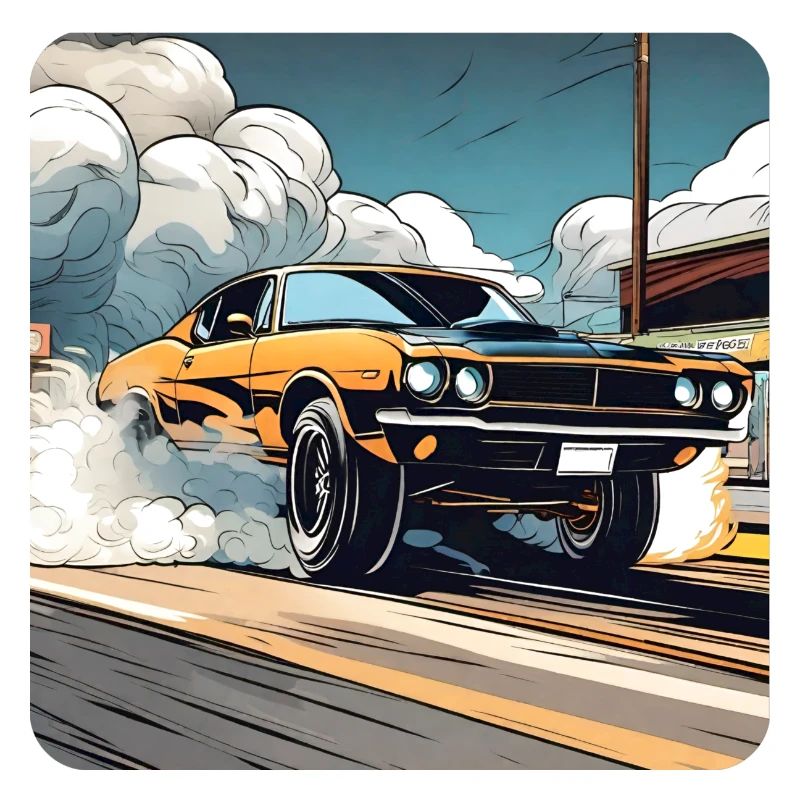 Oldtimer Drift Auto Turbo Rallye mit Rauch