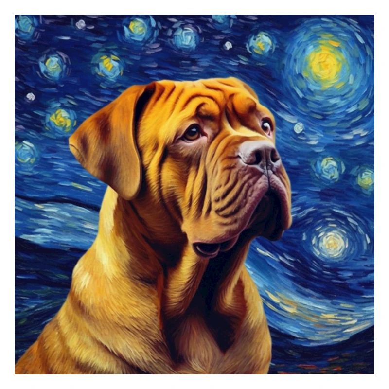 Dogue de Bordeaux Nuit étoilée